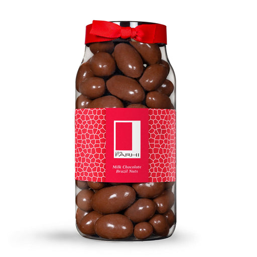 Milk Chocolate Brazil Nuts Luxury Gift Jar Gift Giving RJF Farhi 