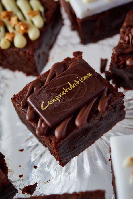 Congratulations Chocolate Cake Selection- 9 Piece - The Original Cake Company