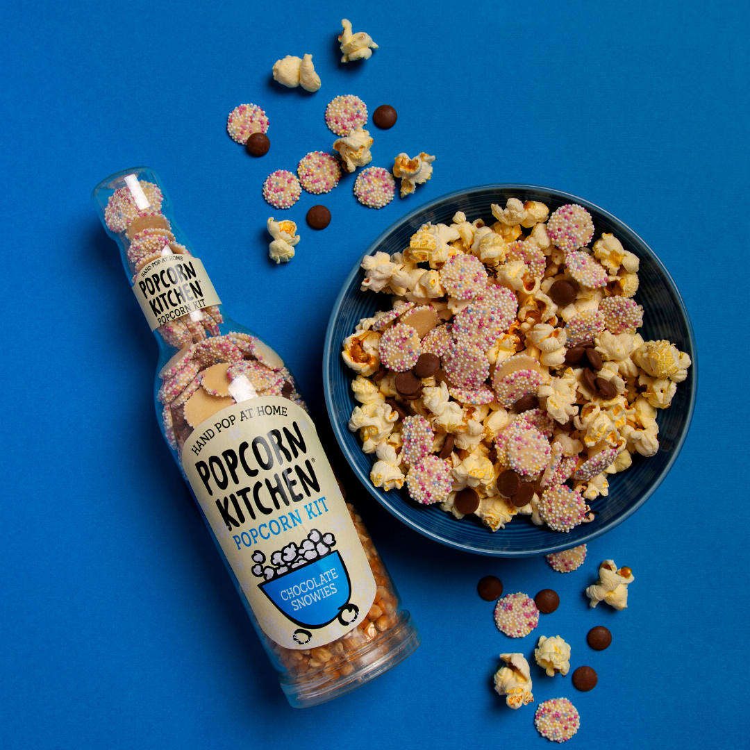 Pop At Home - White Chocolate Snowies 440g x 1 - Popcorn Kitchen