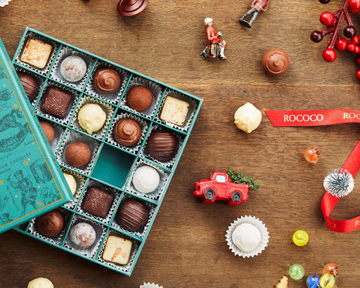 The Musical Carousel - 25pc Boozy Chocolate Christmas Collection - Rococo Chocolates
