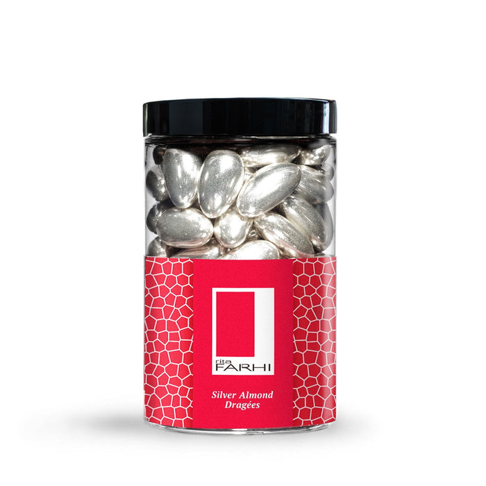Silver Sugared Almonds Gift Jar Gift Giving RJF Farhi 