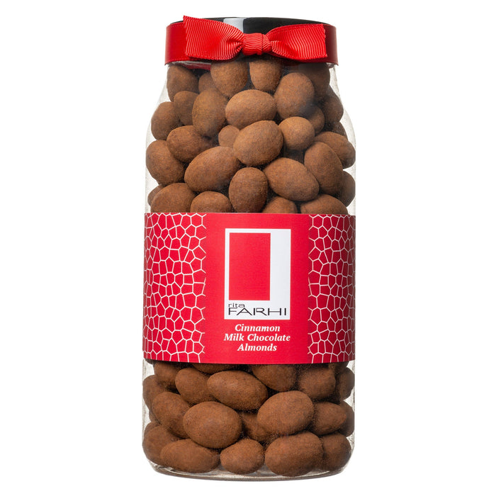 Cinnamon Dusted Milk Chocolate Coated Almonds, Palm Oil Free, 770g Gift Giving RJF Farhi 