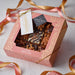 salted caramel and date cakes with a congratulations gift tag 