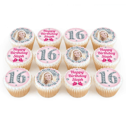Bakerdays - 12 Pink Diamond Cupcakes-1