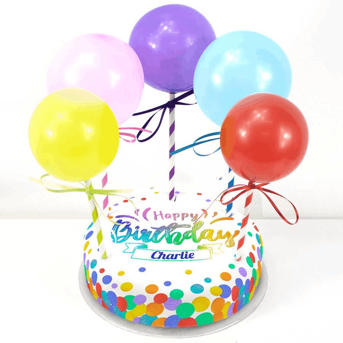 Bakerdays - Birthday Balloons Vanilla Tiered Cake-2