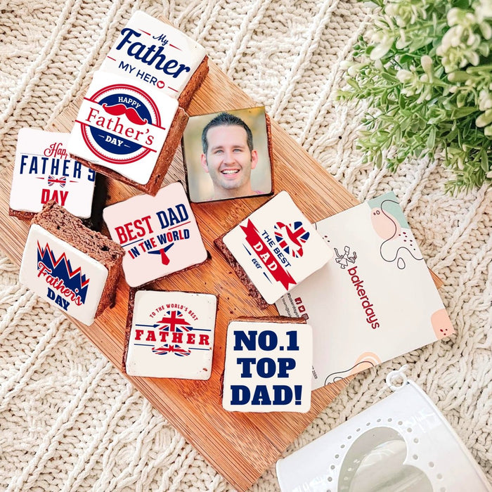 Bakerdays - Top Dad Father's Day Brownies (Box of 9)-1