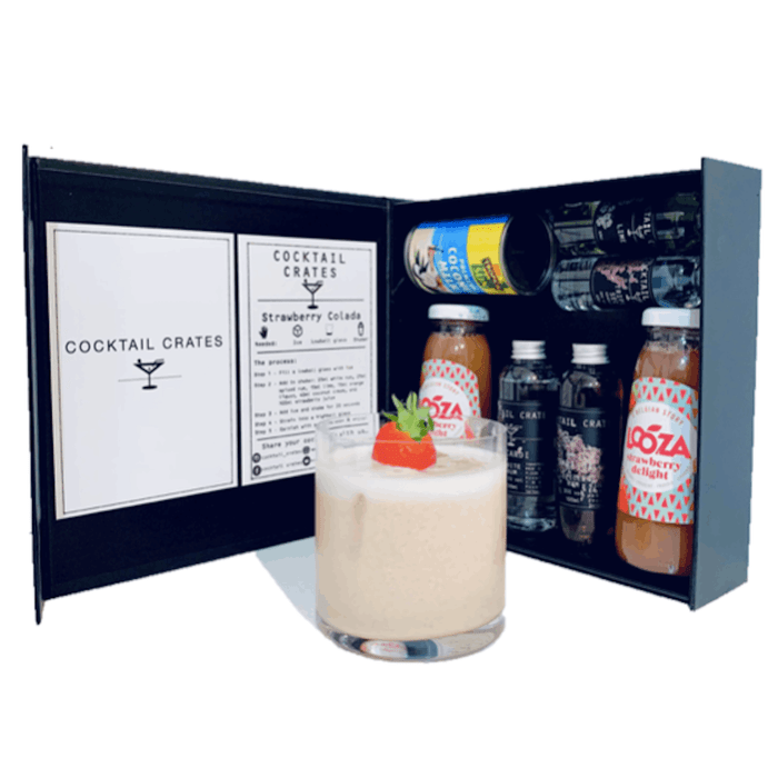 Cocktail Crates - Strawberry Colada Cocktail Gift Box-5
