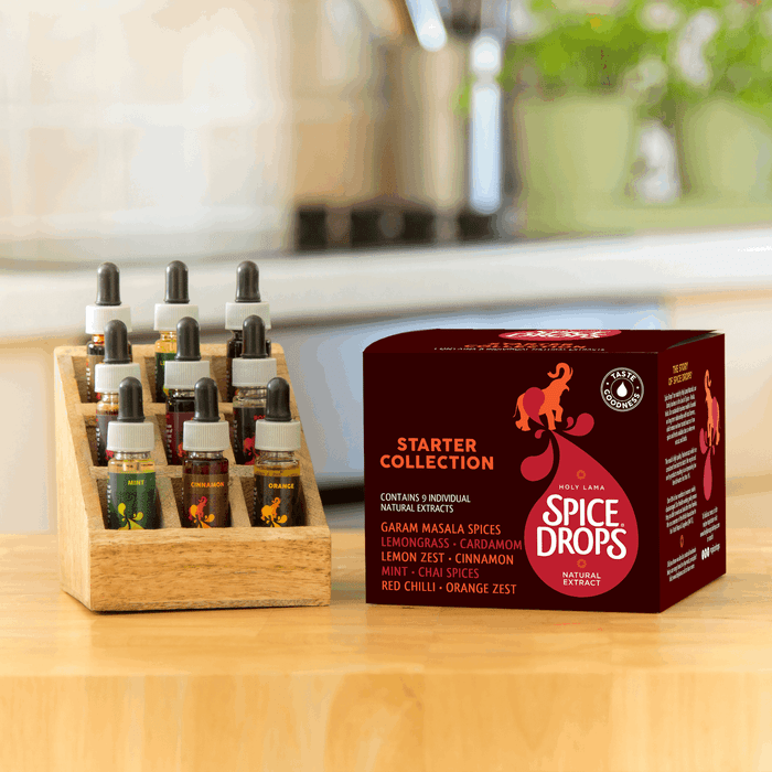 Holy Lama Spice Drops - Starter Spice Drops Collection with Wooden Spice Rack or Spice Box-1