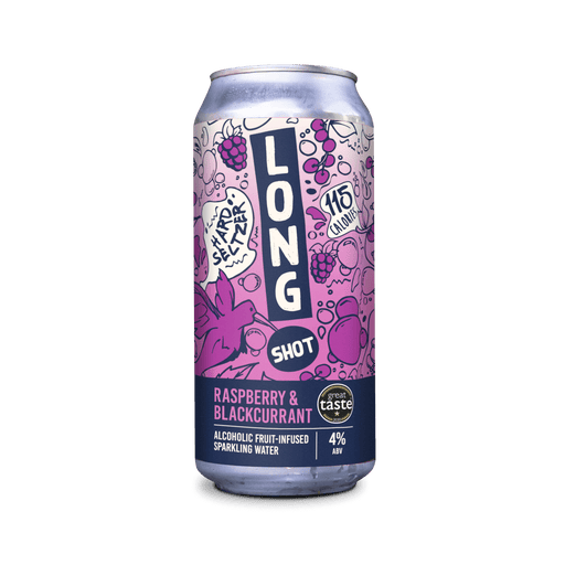 Longshot Drinks - Raspberry & Blackcurrant Hard Seltzer Drink 440ml-1