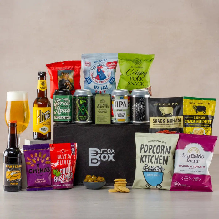 Luxury Pine Box London Craft Beer and Snacks Gift-1