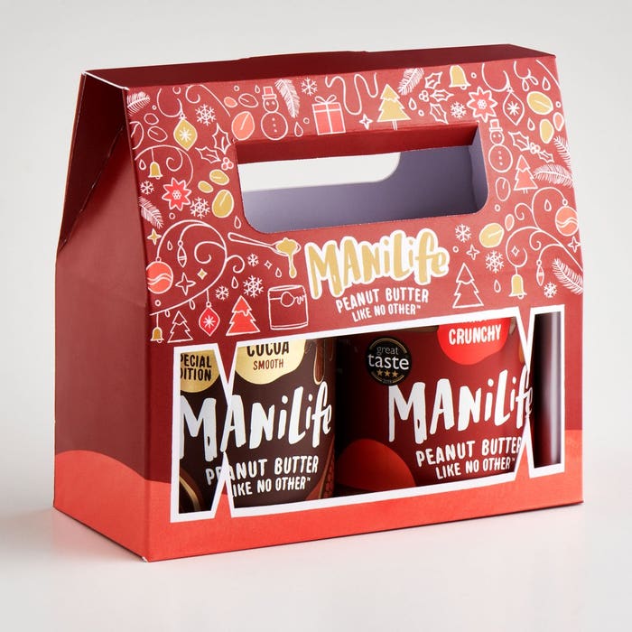 Manilife - Rich Cocoa & Deep Roast Peanut Butter Christmas Cracker 2 x 275g-2