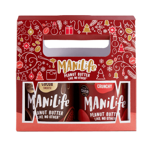 Manilife - Rich Cocoa & Deep Roast Peanut Butter Christmas Cracker 2 x 275g-1
