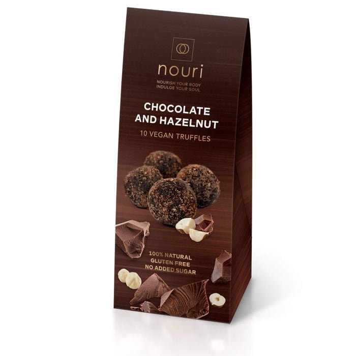 Nouri - Chocolate & Hazelnut Vegan Truffles 100g-2