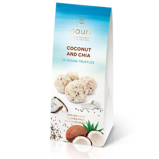 Nouri - Coconut & Chia Vegan Truffles 100g-1