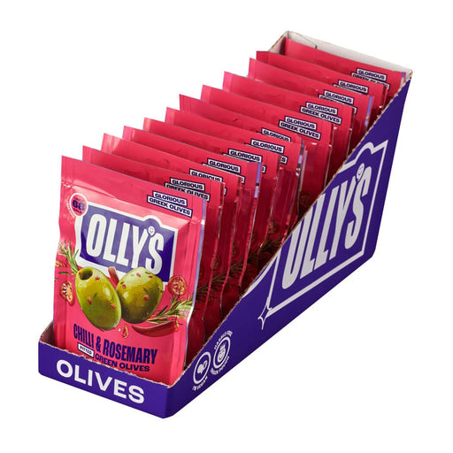 Olly's - Chilli & Rosemary Olives Snack Pack 50g-3