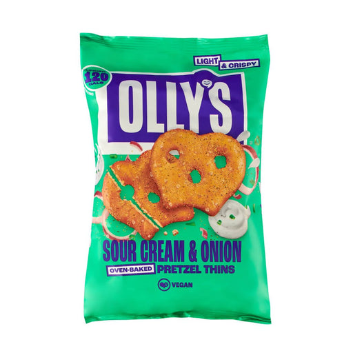 Olly's - Vegan Pretzel Thins Sour Cream & Onion 140g-1