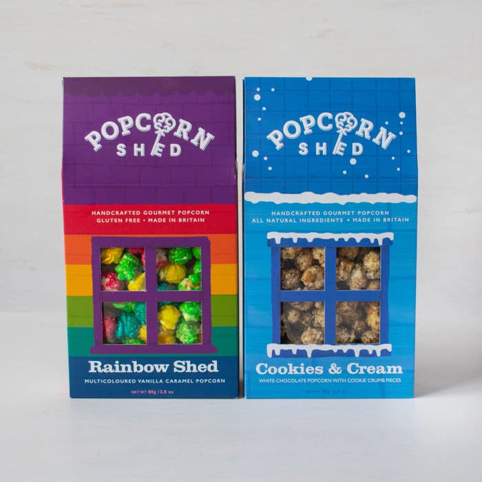 Popcorn Shed - Cookies and Cream and Rainbow Popcorn Duo Pack-4