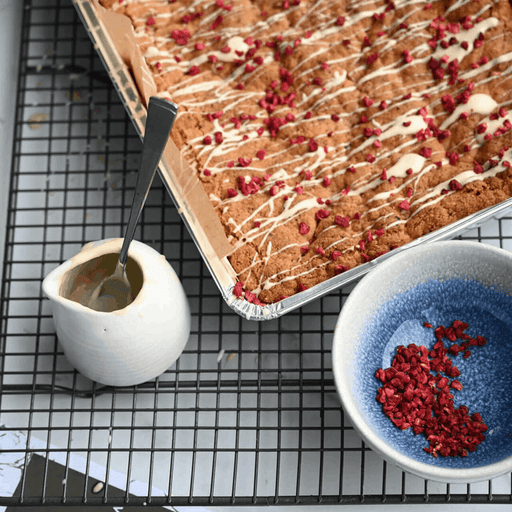Positive Bakes - Raspberry & White Chocolate Blondie Baking Kit - Vegan, Gluten & Dairy Free-1