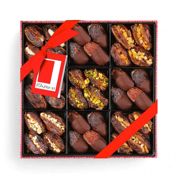 Ramadan, Eid Special Vegan Luxury Chocolate Dipped & Assorted Fruit and Nut Stuffed Date Selection, 720g - Rita Farhi-2