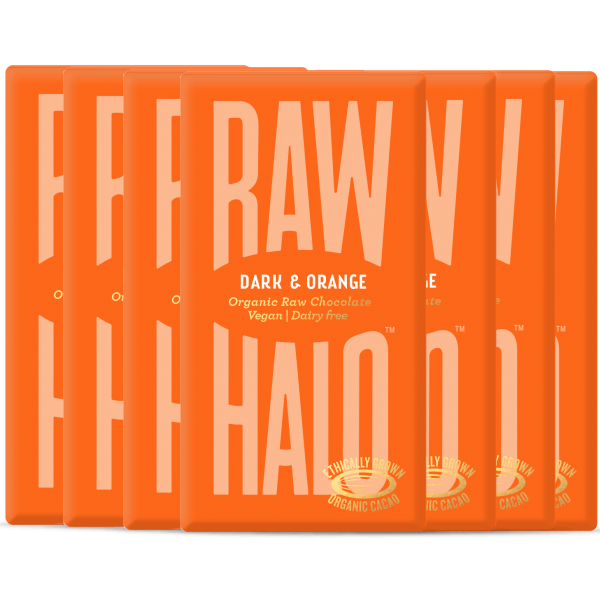 Raw Halo - Dark & Orange Organic Raw Chocolate 35g-4