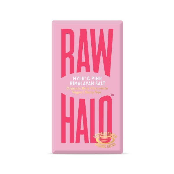 Raw Halo - Mylk & Pink Himalayan Salt Organic Raw Chocolate 35g-1