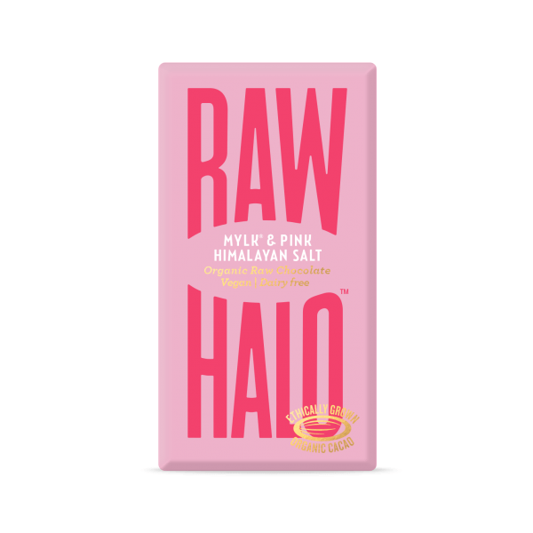 Raw Halo - Mylk & Pink Himalayan Salt Organic Raw Chocolate 70g-1