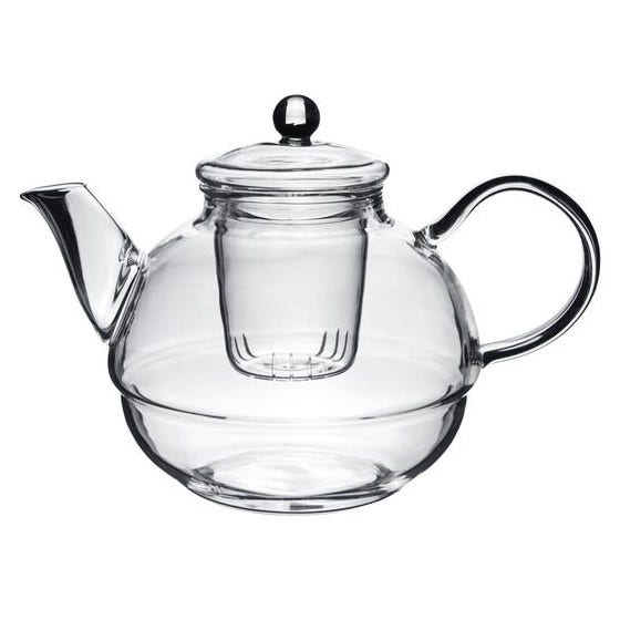 Rinkit - Argon Tableware Glass 'Tea-For-One' Tea Pot, Cup and Strainer Set-1