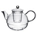 Rinkit - Argon Tableware Glass 'Tea-For-One' Tea Pot, Cup and Strainer Set-1