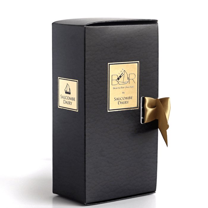 Salcombe Dairy - Chocolate Library in a Navy Gift Box (5 x 80g)-2