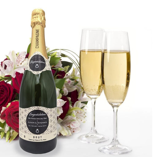Say It With Champers - Wedding Personalised Champagne Gift-1