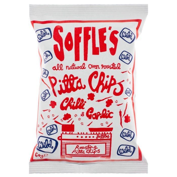 Soffle's - Wild Chilli and Garlic Pitta Chips 60g-2