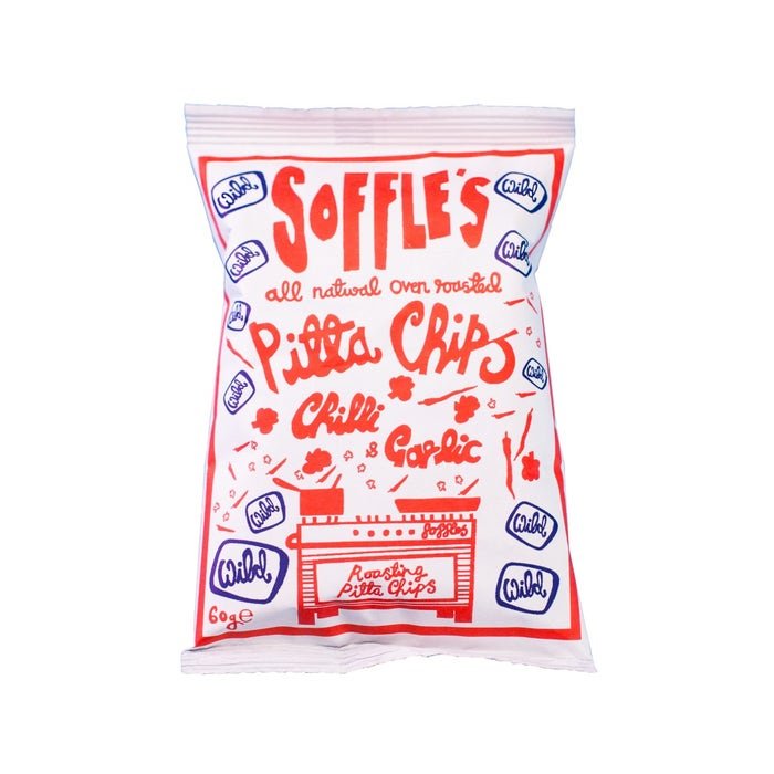 Soffle's - Wild Chilli and Garlic Pitta Chips 60g-1