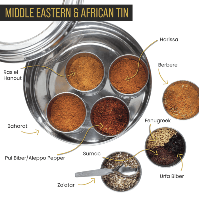 Spice Kitchen - African & Middle Eastern Spice Tin - 9 Spices-3