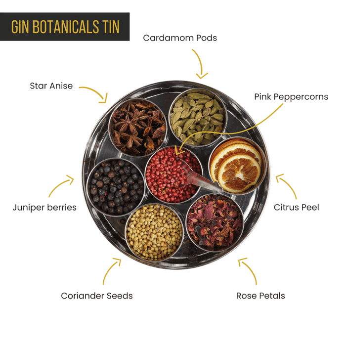 Spice Kitchen - Gin Botanicals Tin with 7 Botanicals & Silk Sari Wrap-2