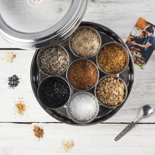 Spice Kitchen - Halen Mon 7 Flavoured Salts Collection in Steel Storage Tin-1
