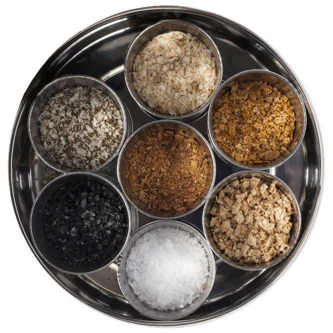 Spice Kitchen - Halen Mon Flavoured Sea Salts Collection with 7 Flavoured Salts & Handmade Silk Sari Wrap-2