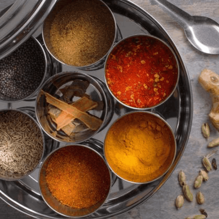Spice Kitchen - Indian Tin with 9 Spices & Silk Sari Wrap - Gift of the Year Winner-8