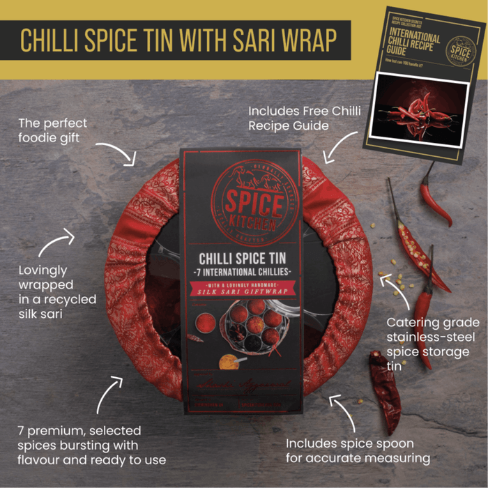 Spice Kitchen - International Chilli Collection with 7 Chillies & Silk Sari Wrap-3
