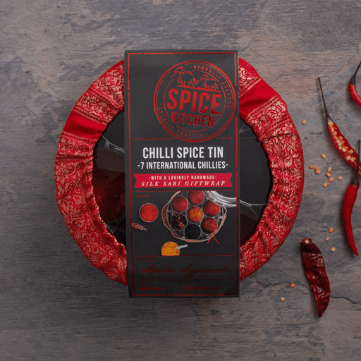 Spice Kitchen - International Chilli Collection with 7 Chillies & Silk Sari Wrap-1