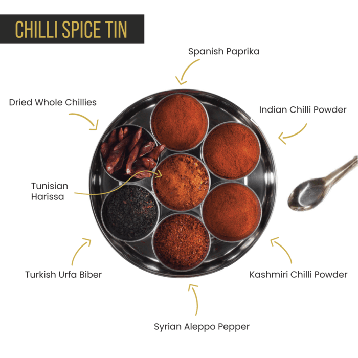 Spice Kitchen - International Chilli Collection with 7 Chillies & Silk Sari Wrap-4