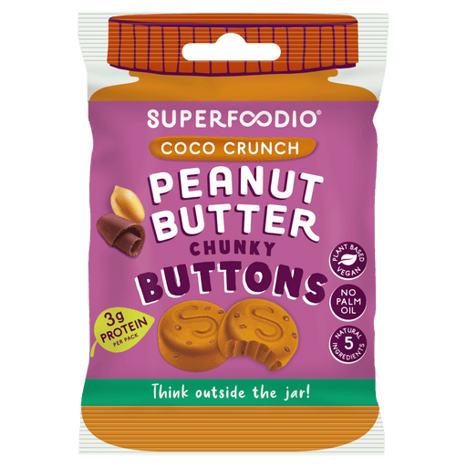 Superfoodio - Coco Crunch Peanut Butter Buttons 15 x 20g-1