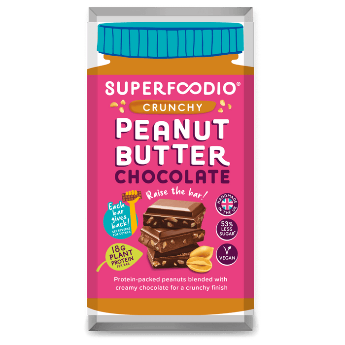 Superfoodio - Crunchy Peanut Butter Chocolate Bar 20 x 90g-1