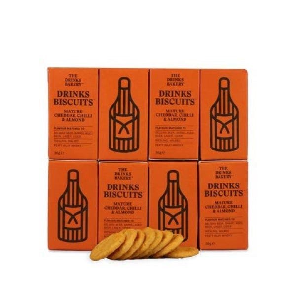 The Drinks Bakery - Mature Cheddar, Chilli & Almond Biscuits 36g-5