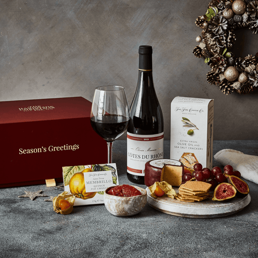 The Handmade Christmas Co. - Red Wine and Cheese Gift Box-1