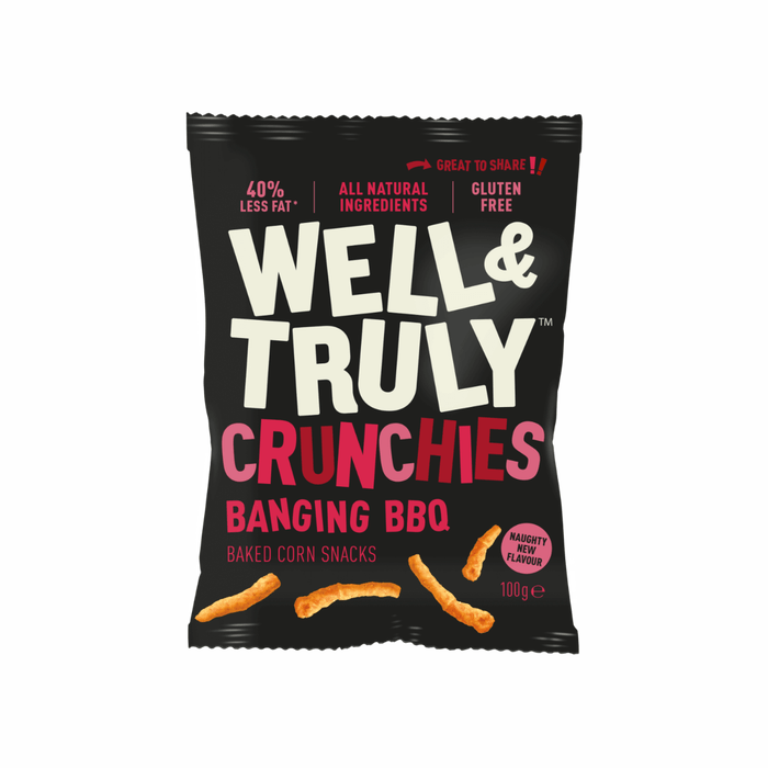 Well&Truly - Banging BBQ Crunchies Baked Corn Snacks Bag 14 x 100g-2