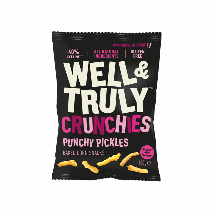 Well&Truly - Punchy Pickled Crunchies Baked Corn Snacks Bag 100g-2