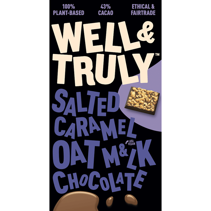Well&Truly - Salted Caramel Oat M&Lk Chocolate Bar 90g-3